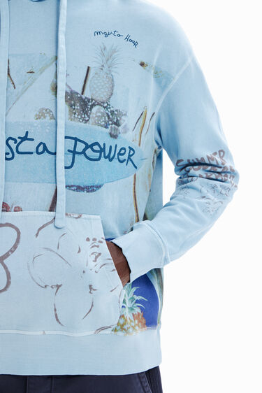 Sudadera capucha collage | Desigual