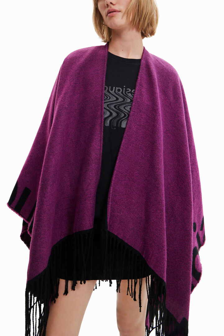 Reversible poncho | Desigual