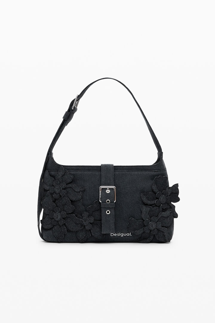 Borsa media patch floreale