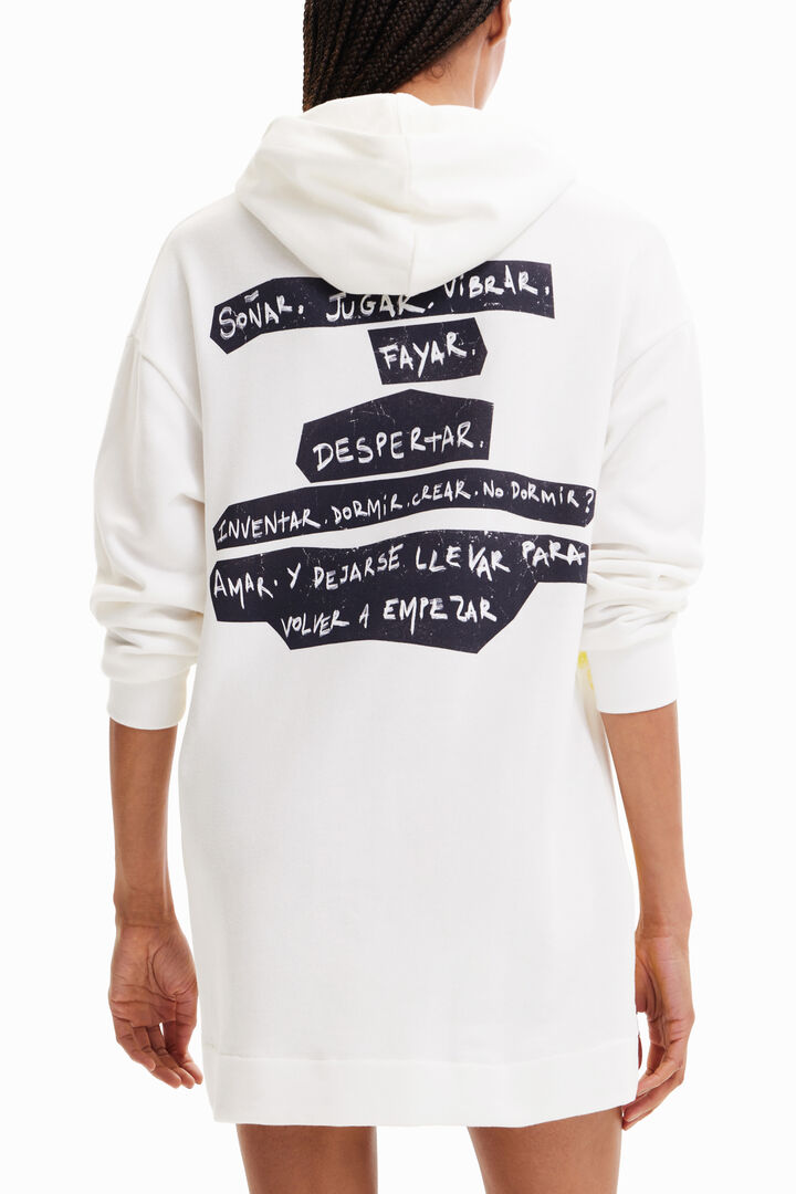 Short feline sweatshirt dress | Desigual