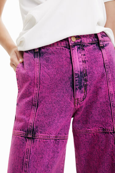 Maitrepierre wide-leg acid wash jeans | Desigual