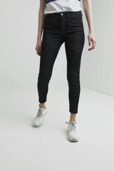 Gebloemde skinny jeans | Desigual