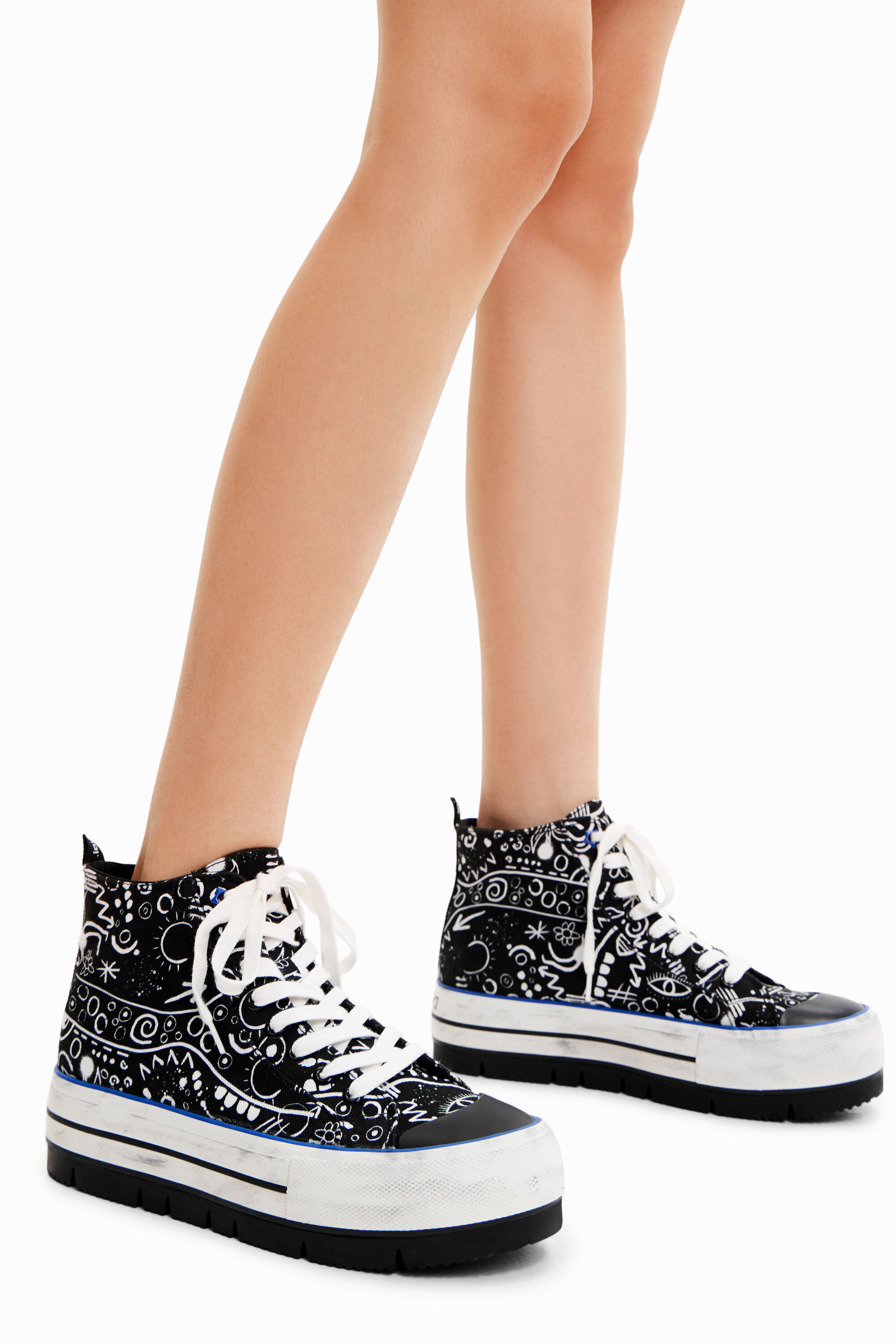 Sneakers con clearance plateau alto
