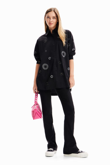 Camisa oversize bordados | Desigual