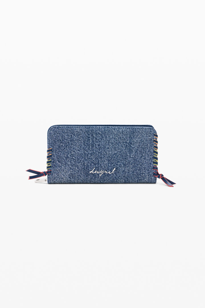 Medium denim wallet heart