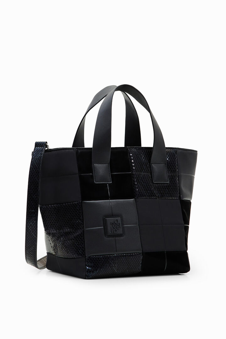 Midsize patchwork tote bag | Desigual