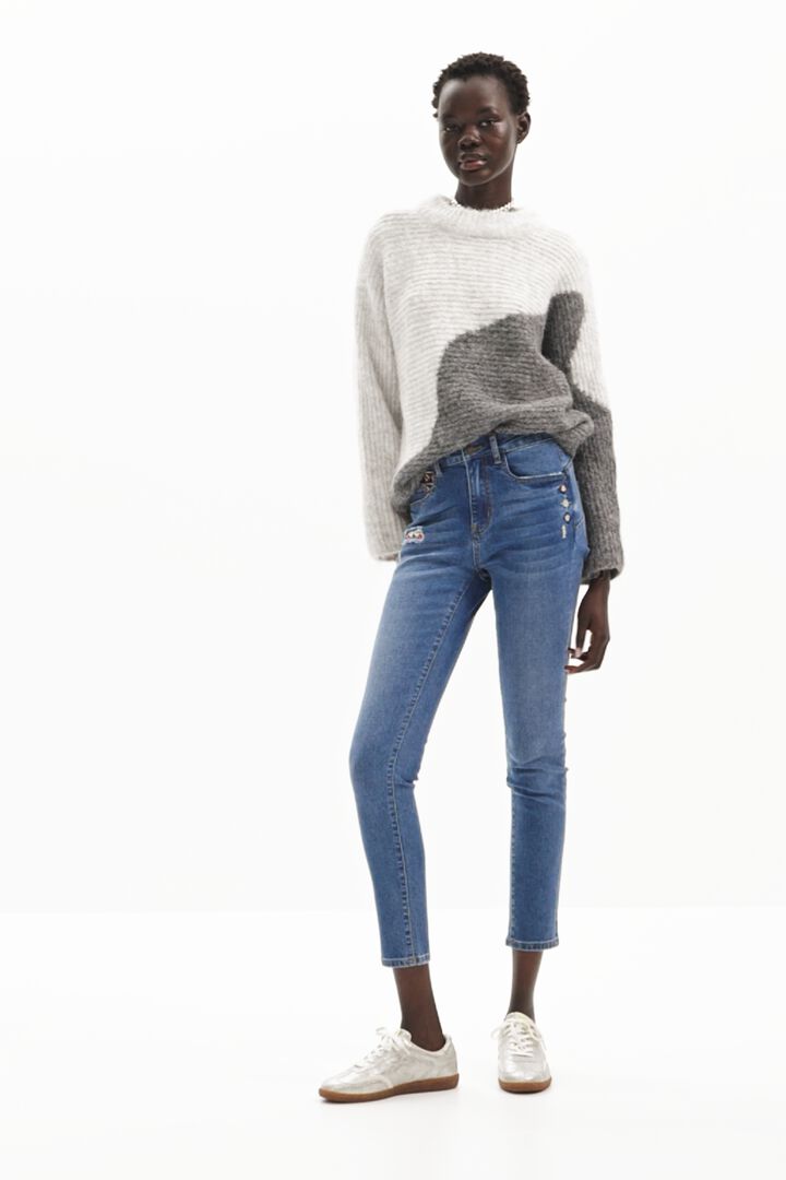 Slim embroidered jeans | Desigual