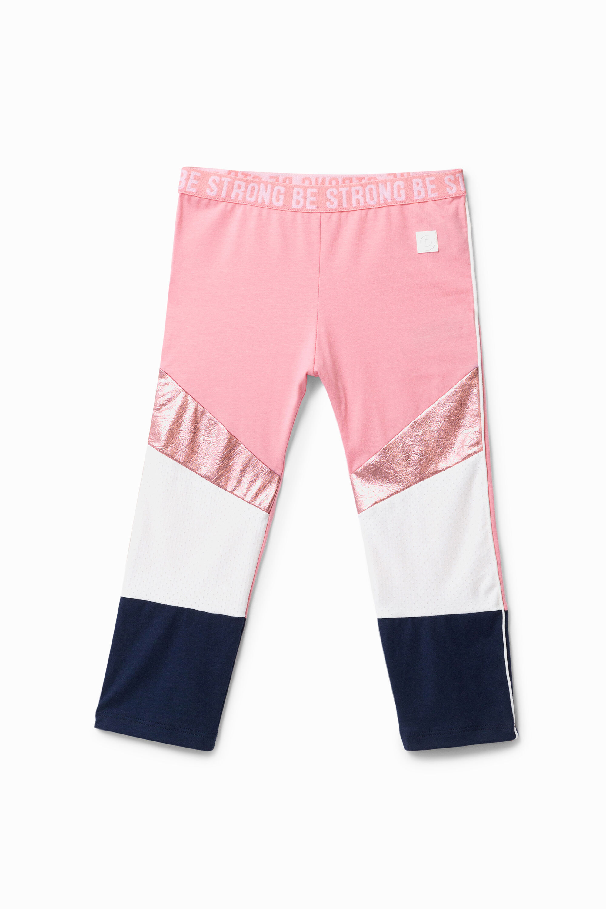 Capri leggings with multicolour bands