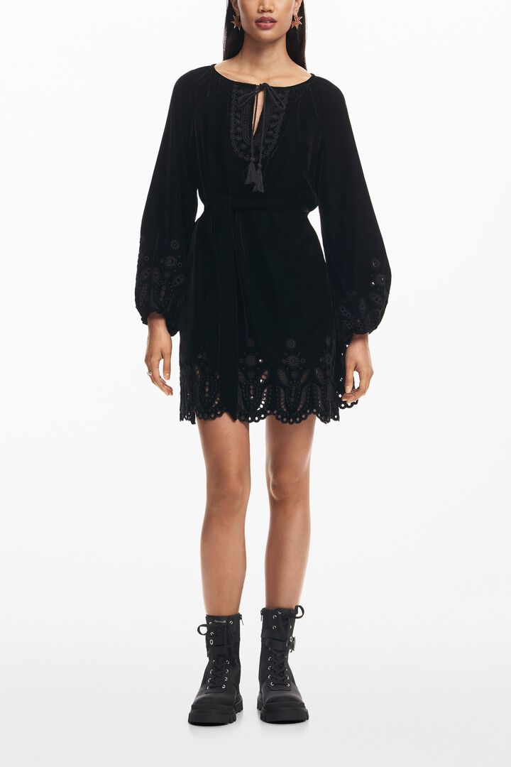 Mini jurk met borduursels | Desigual