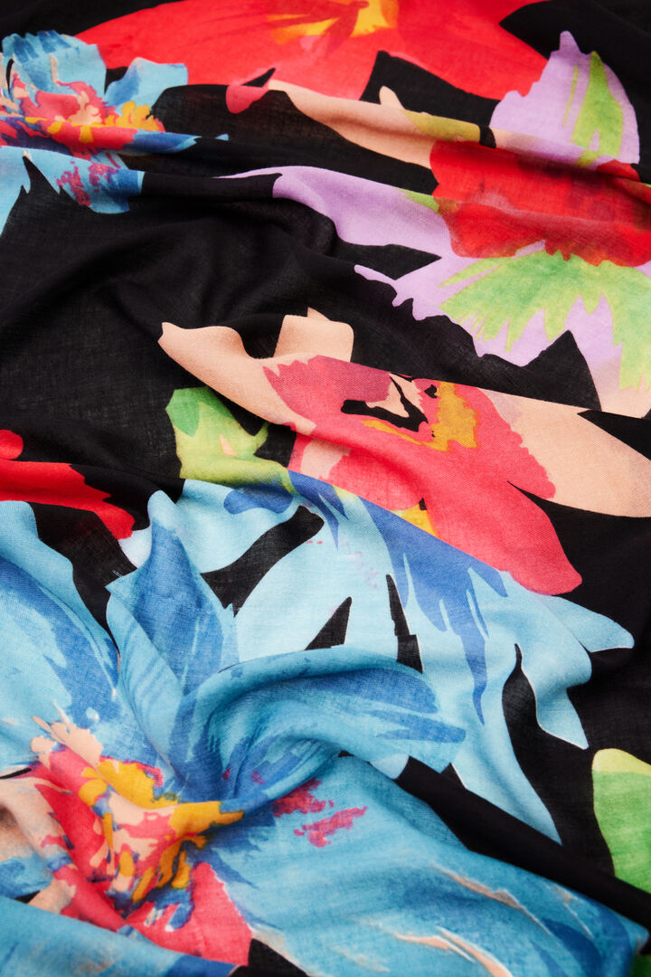 Rechteckiges Halstuch Blumen | Desigual