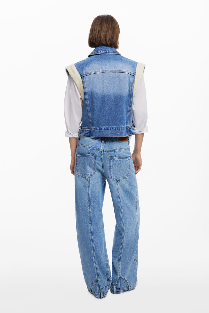 Jeansweste mit Lammfell | Desigual