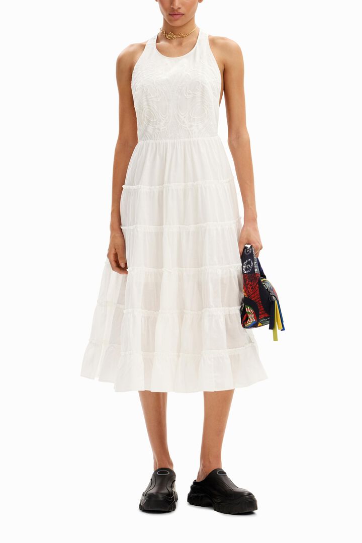 M. Christian Lacroix plunging midi dress | Desigual