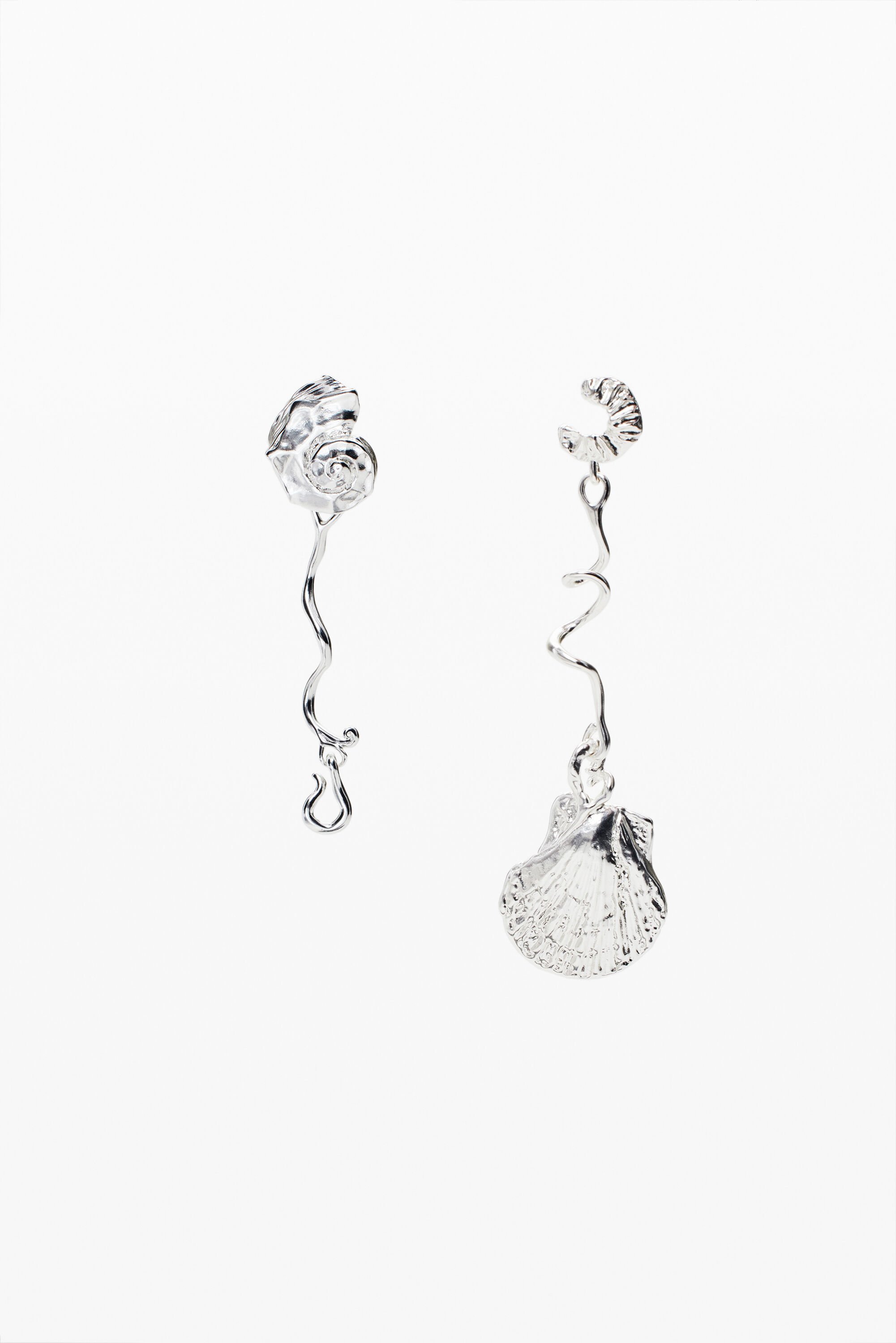 Boucles d'oreilles irrégulières coquillages argent Zalio - Desigual - Modalova