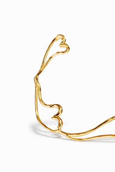 Zalio gold-plated hoop heart earrings | Desigual