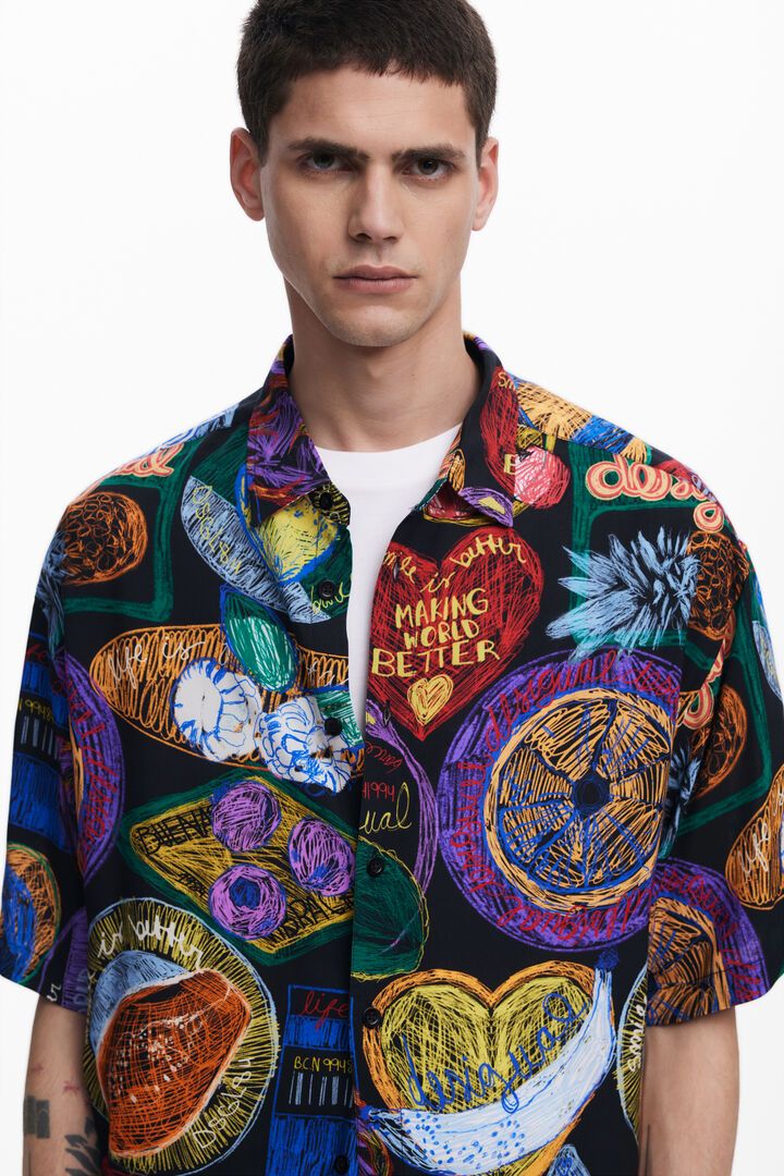 Camisa manga corta frutas | Desigual