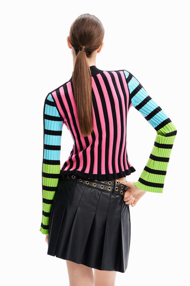 María Escoté striped ribbed pullover | Desigual