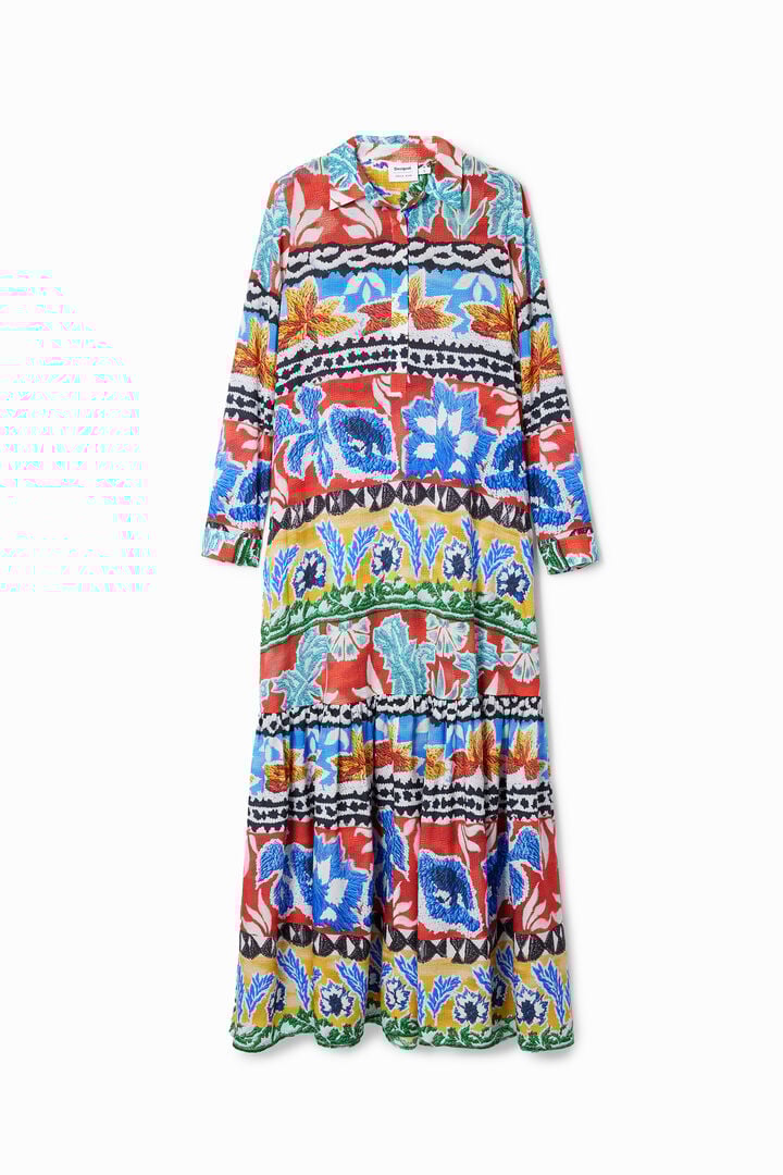 Ethnisches Maxi-Hemdkleid Stella Jean | Desigual