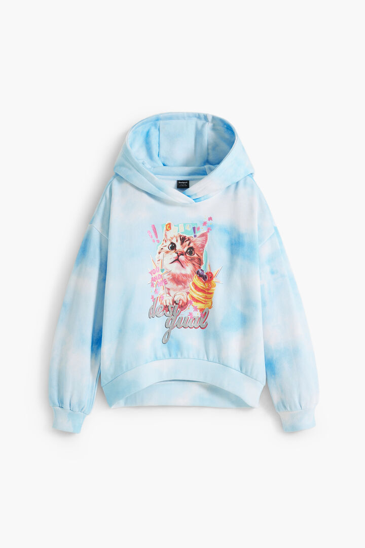 Pulover z mačko in oblaki | Desigual