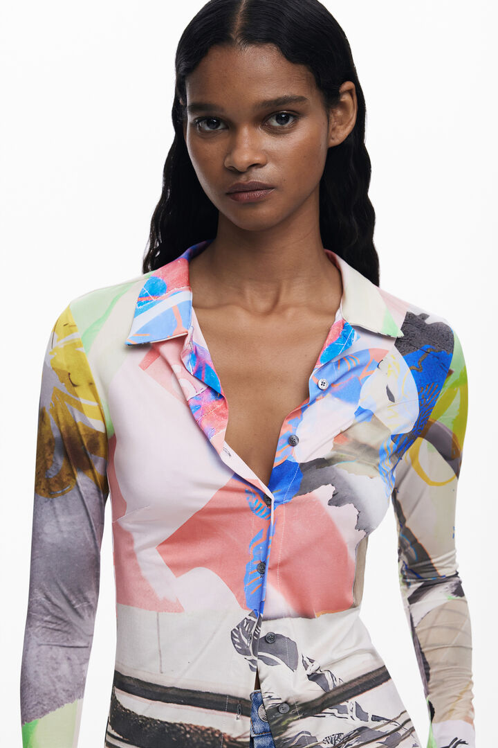 Collage overhemd met knopen | Desigual
