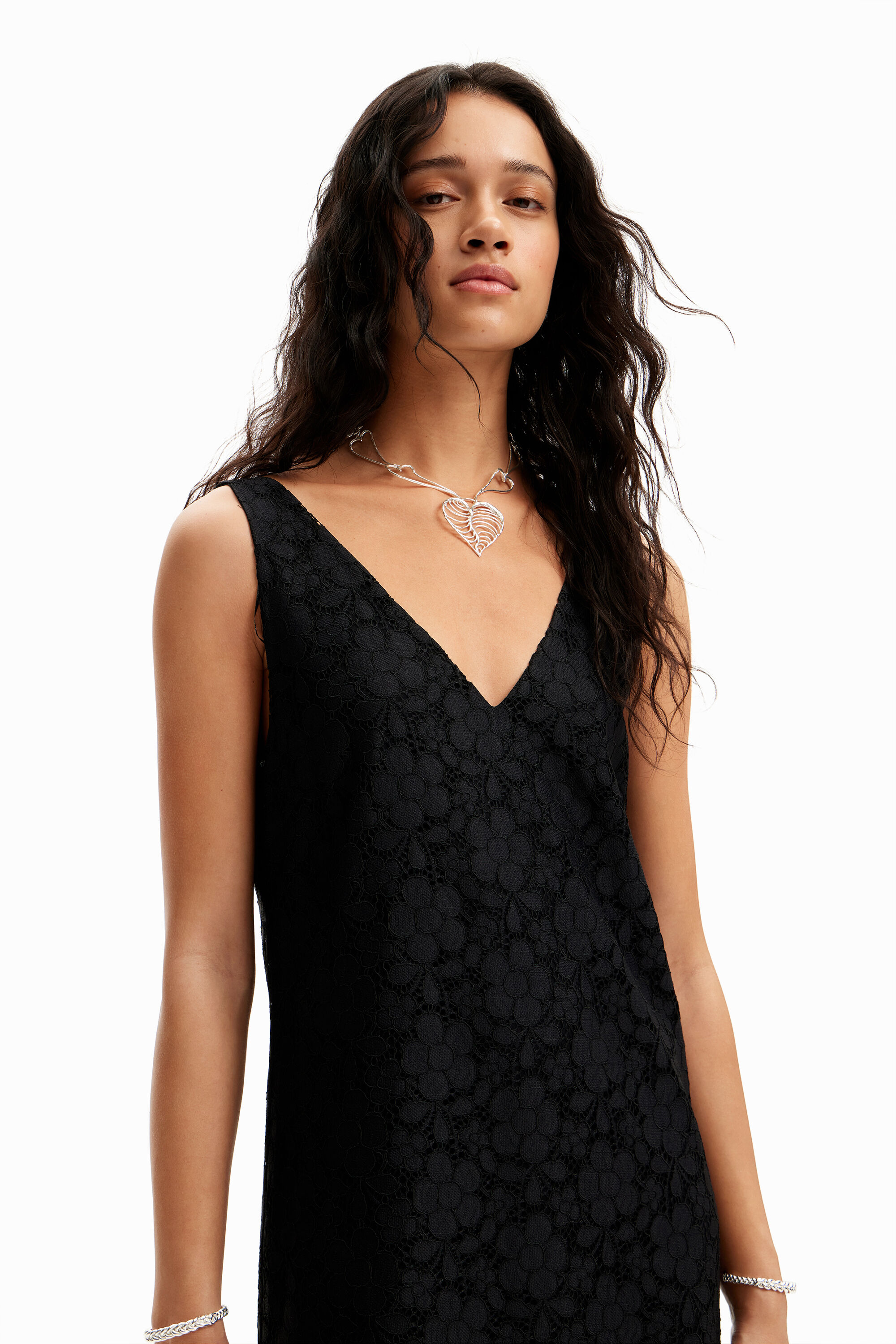 Women s Floral lace mini dress I Desigual