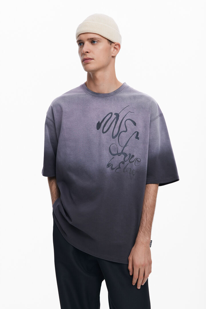 T-Shirt mit Farbverlauf und Kritzeleien | Desigual