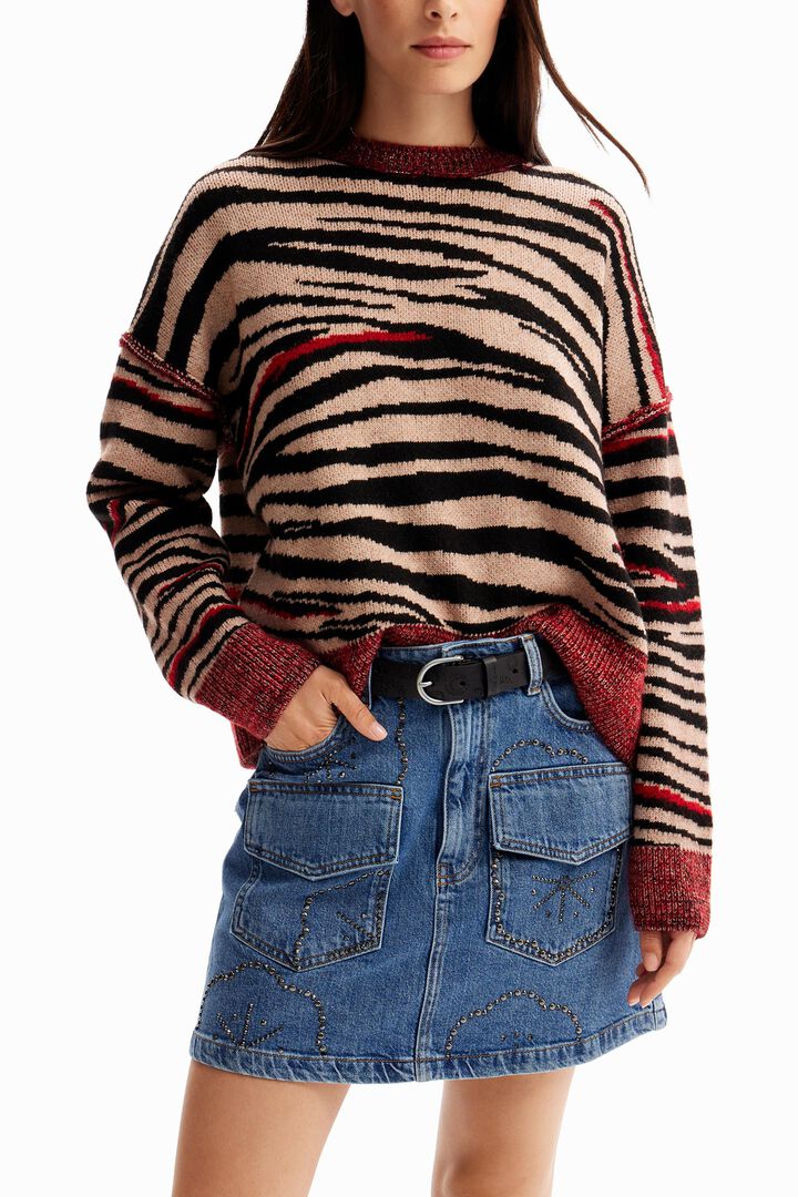 Maglione zebrato oversize | Desigual