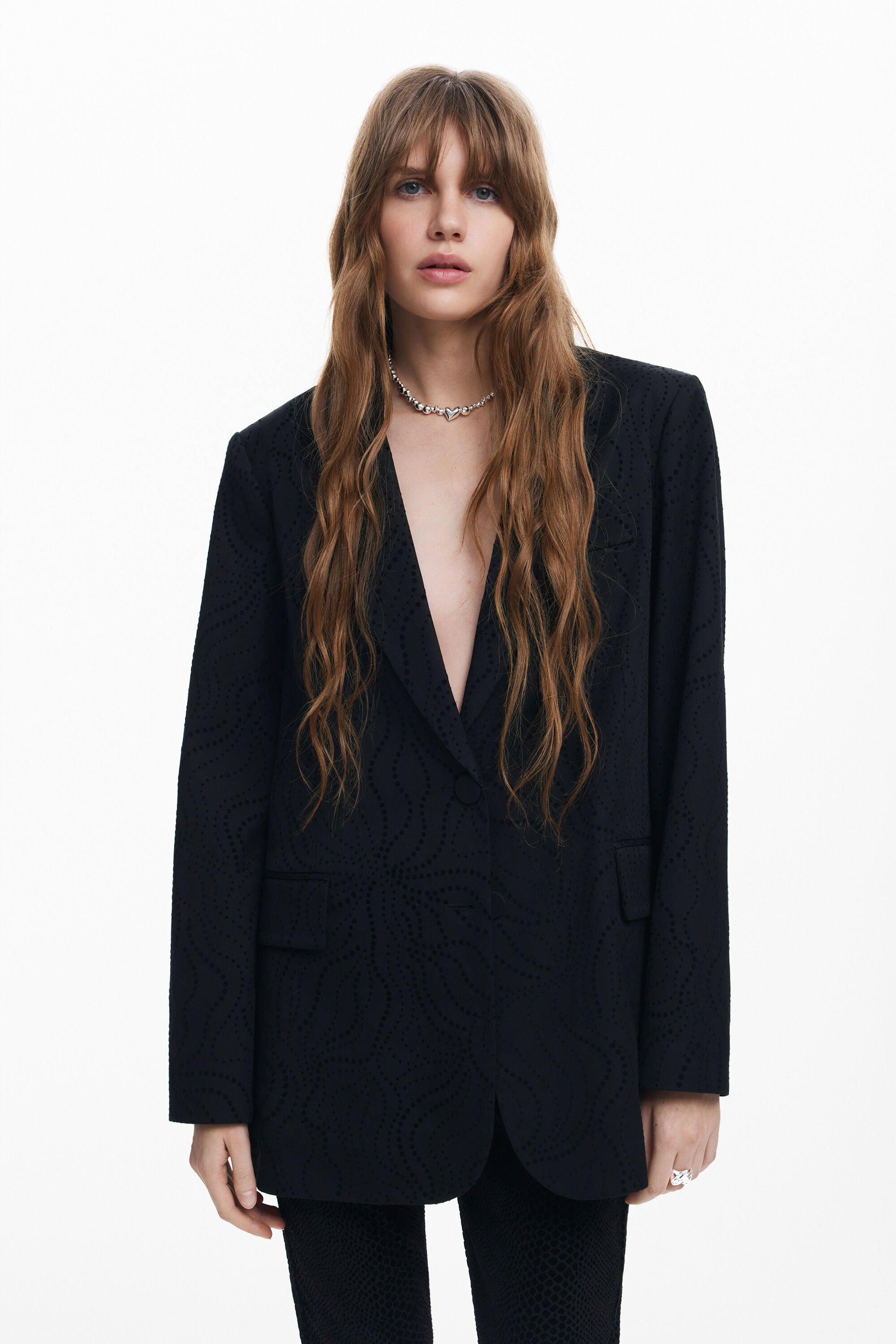 Desigual Women s Laser Cut Blazer