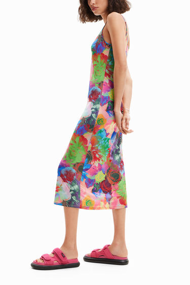 Vestido lencero slim flores | Desigual