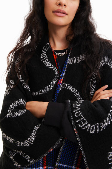 Kifordítható kockás poncsó | Desigual