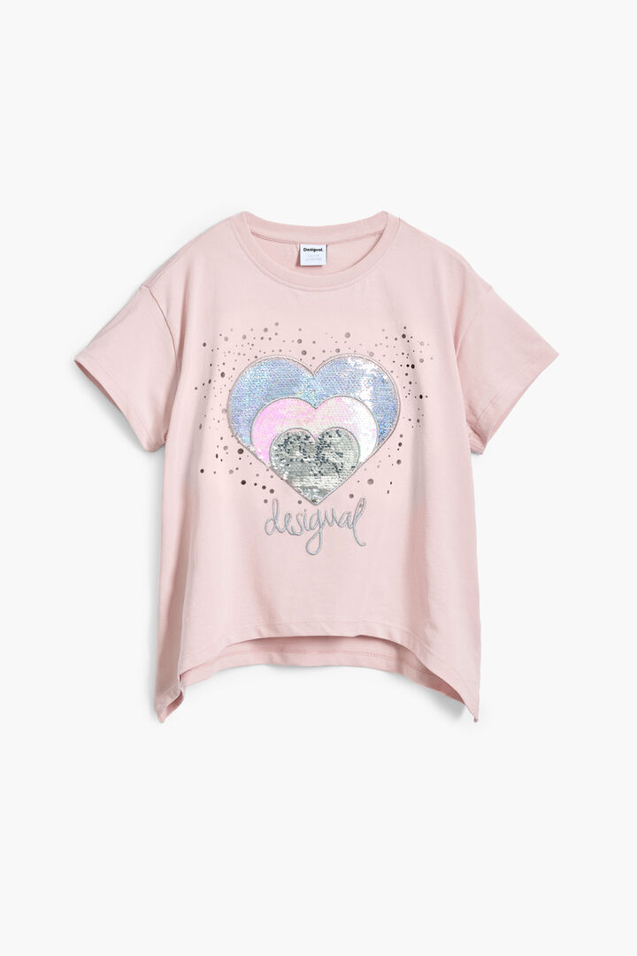 Heart T-shirt with rhinestones | Desigual