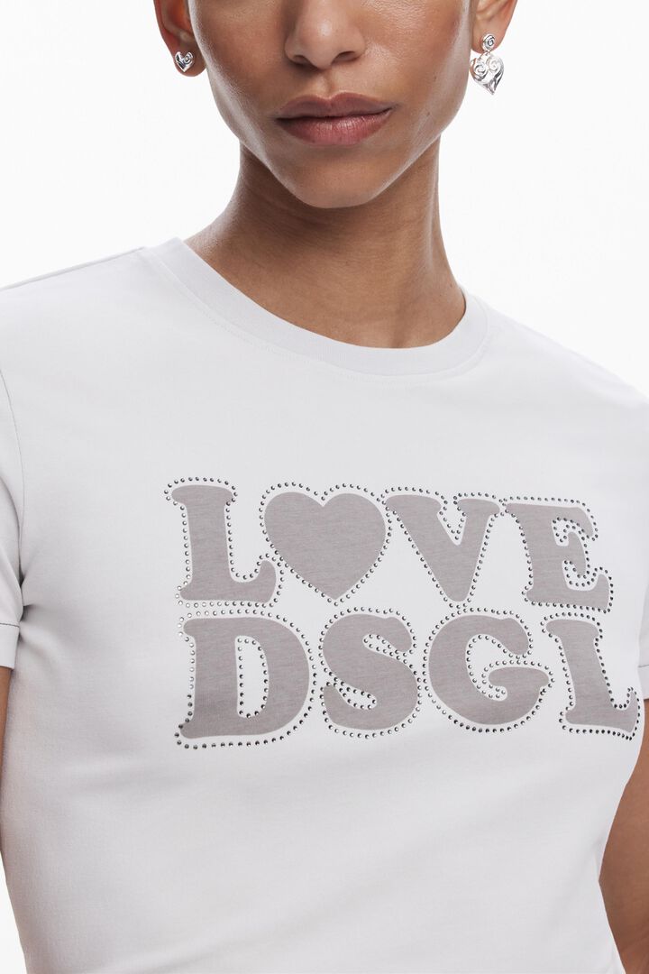 無地のテキストTシャツ