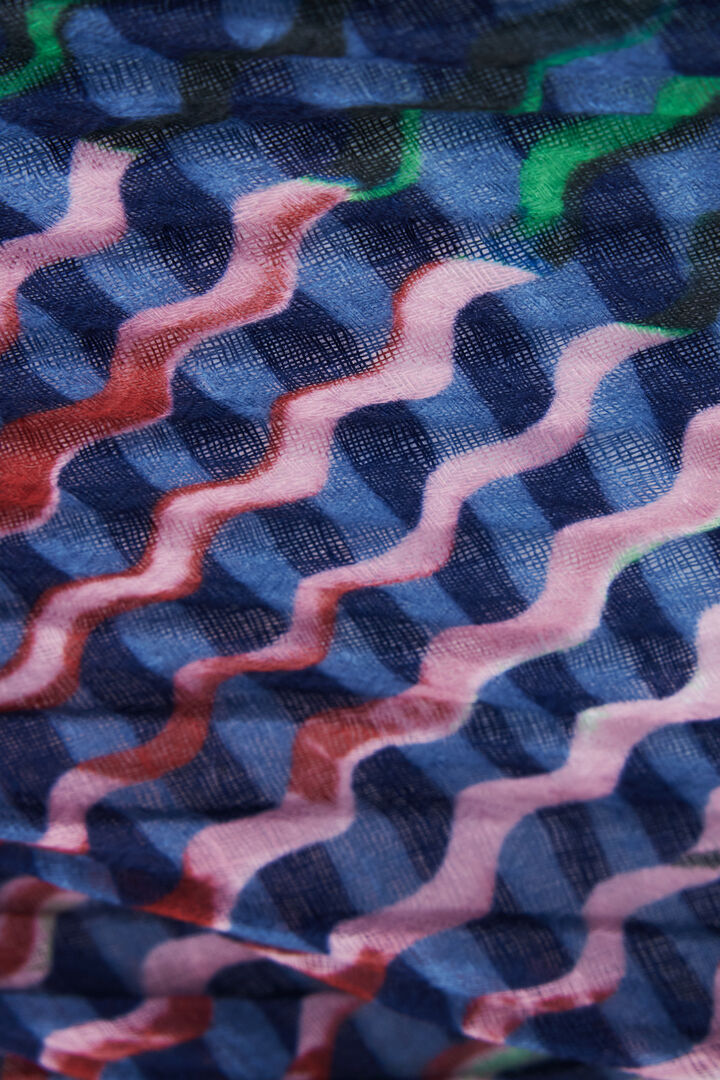 Rectangular bluestrip scarf | Desigual