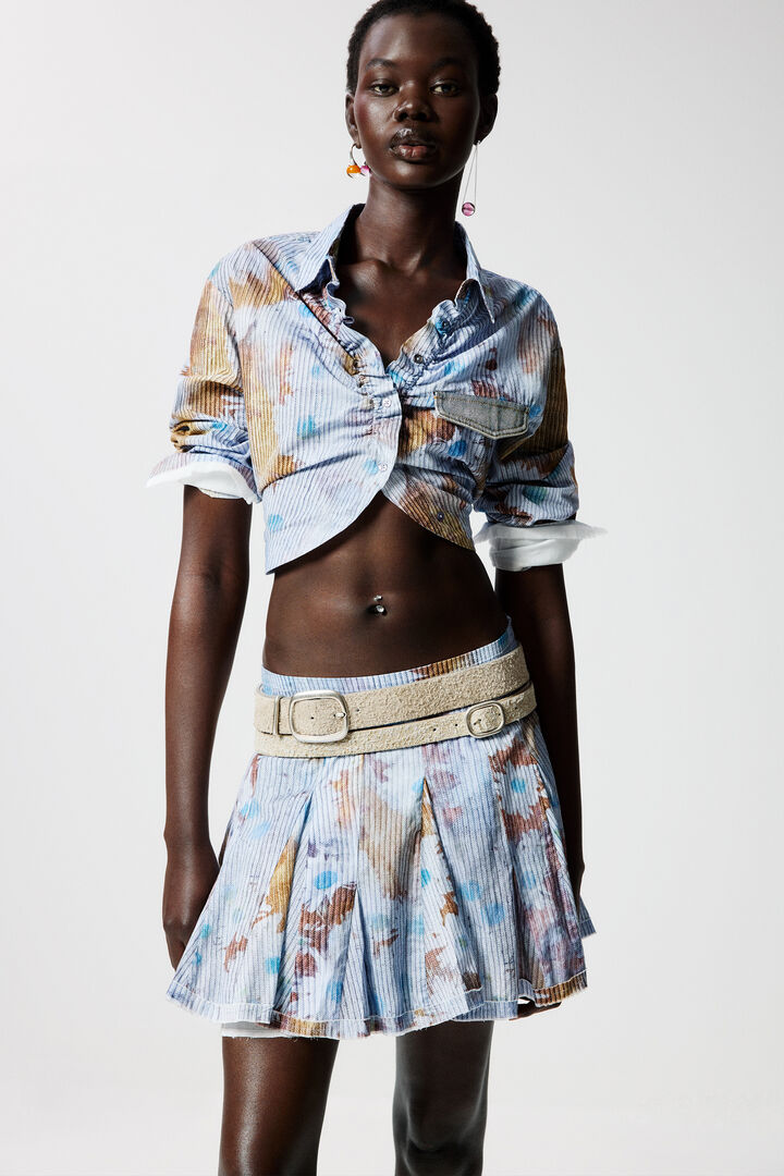 Chemise à rayures et fleurs | Desigual