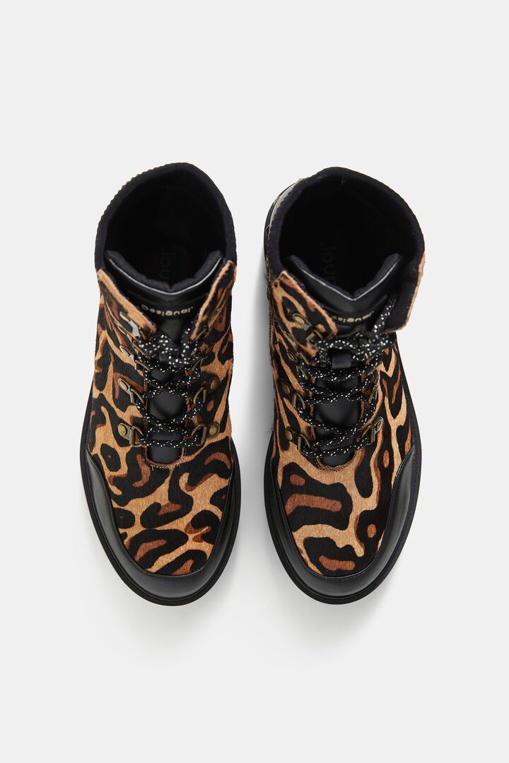 Animal print leather boots | Desigual