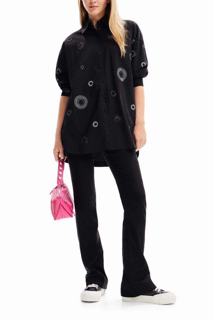 Oversize embroidered shirt | Desigual