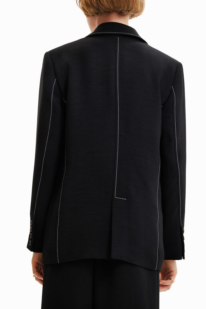 Long blazer with stitching | Desigual