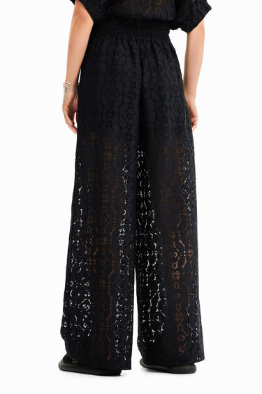 Pantalons puntes transparències | Desigual