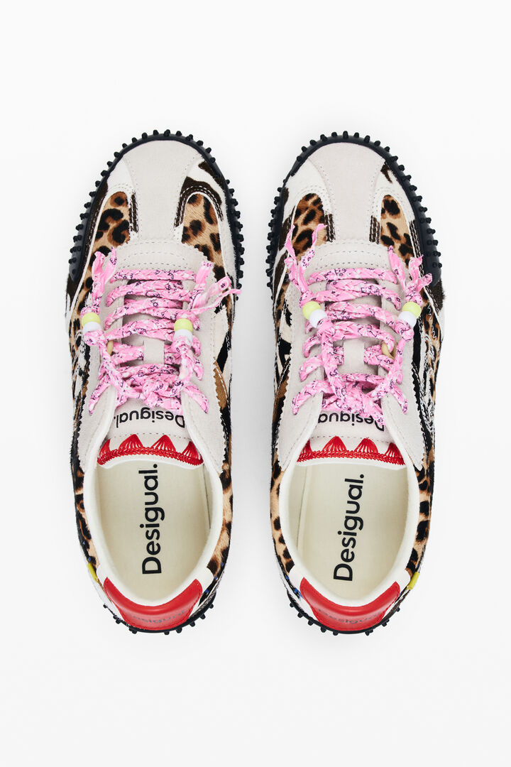 Patchwork animal print sneakers | Desigual