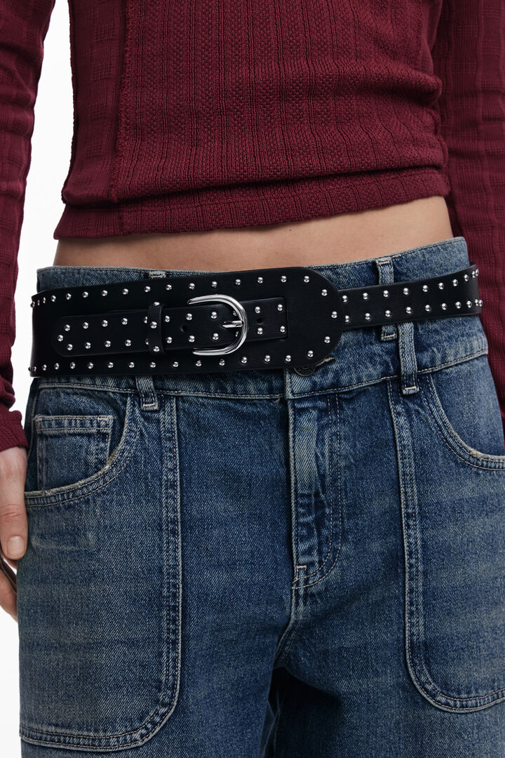 Wide studded belt | Desigual