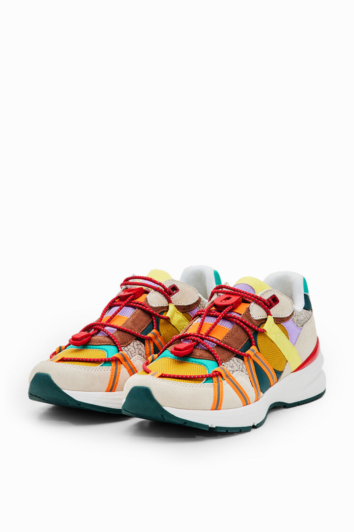 Patchwork trekking details sneakers | Desigual
