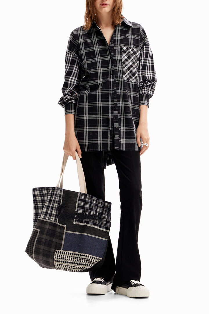 XL patchwork tote bag | Desigual