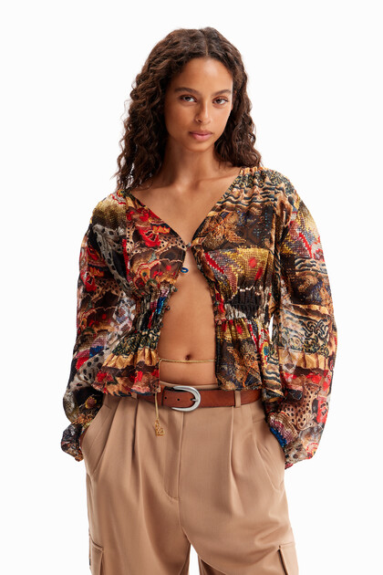 M. Christian Lacroix tapestry blouse