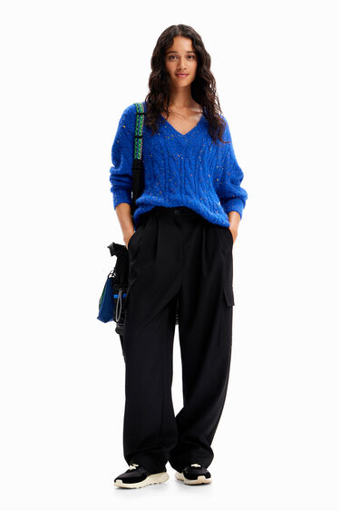 Jersey oversize trenzas | Desigual