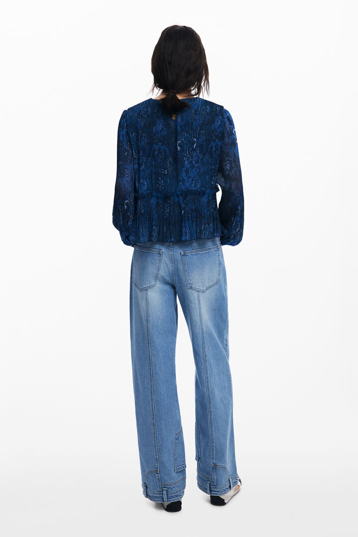 Blouse plissée à manches longues | Desigual