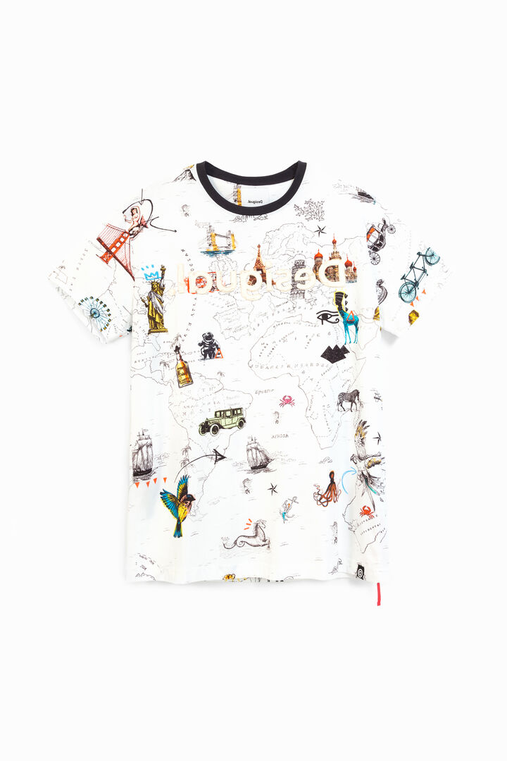 Camiseta mapa 100% algodón | Desigual