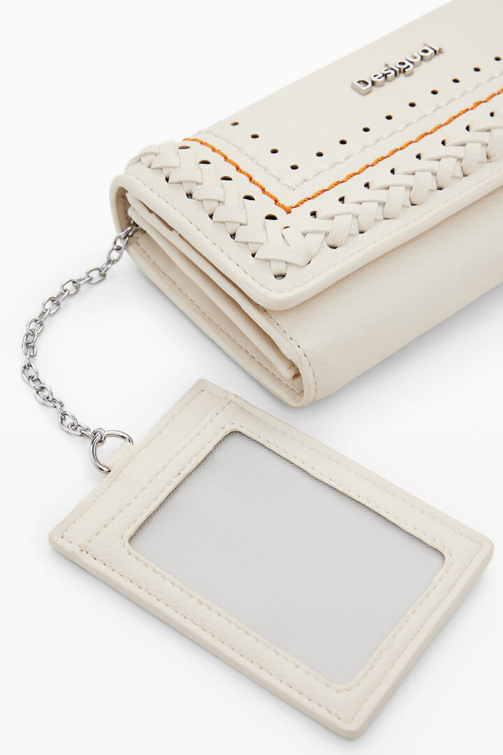 Braided wallet with topstitching | Desigual