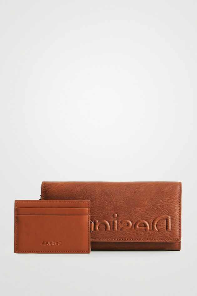 Logo flap wallet