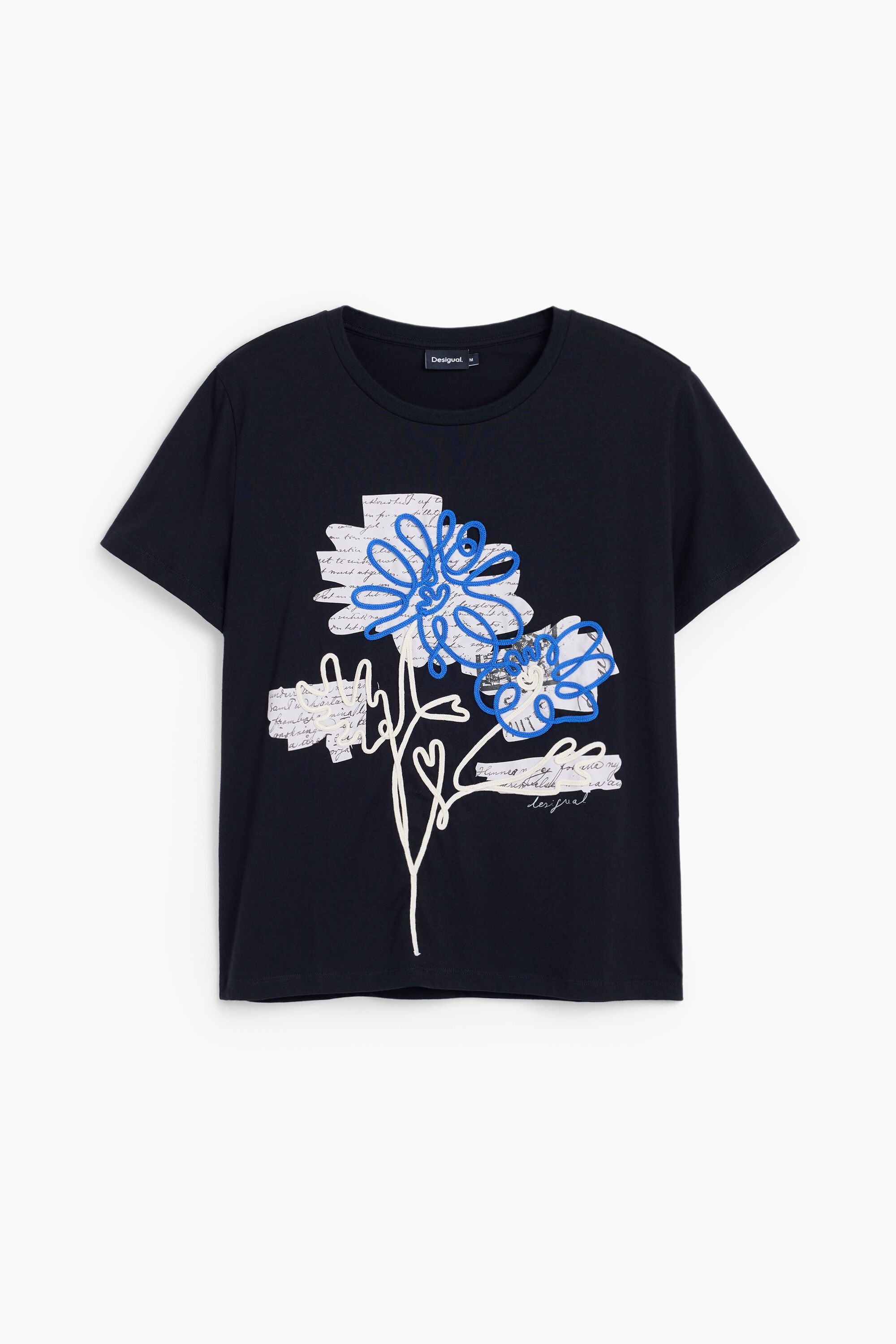 Blumen-T-Shirt mit Kordelzug