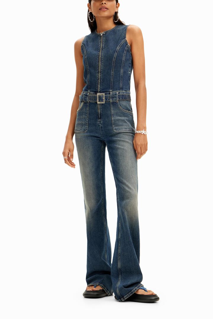 Fitted denim jumpsuit | Desigual