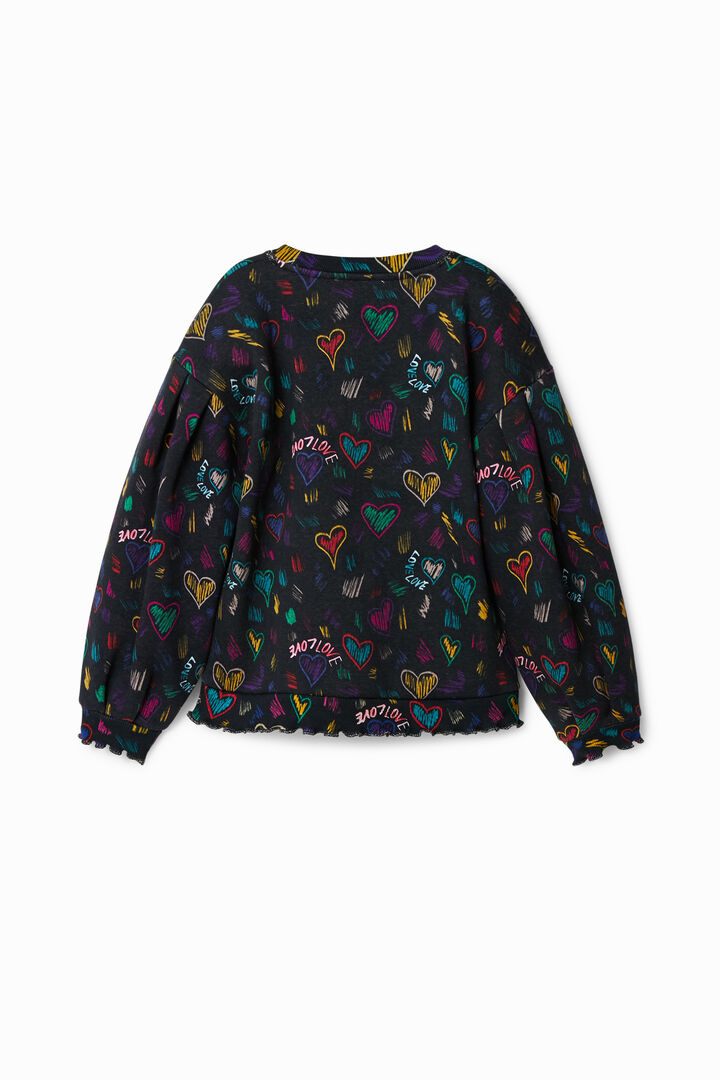 Sudadera dibujos corazones | Desigual